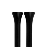 Door Lock Knobs Tri-Five Smooth Black Pair - Billet Specialties BLK45930