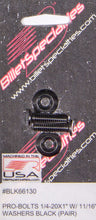 Load image into Gallery viewer, 1/4-20 x 1in SS Bolts Black Pair - Billet Specialties BLK66130