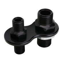 Load image into Gallery viewer, A/C Bulkhead 2-Port Black - Billet Specialties BLK66720