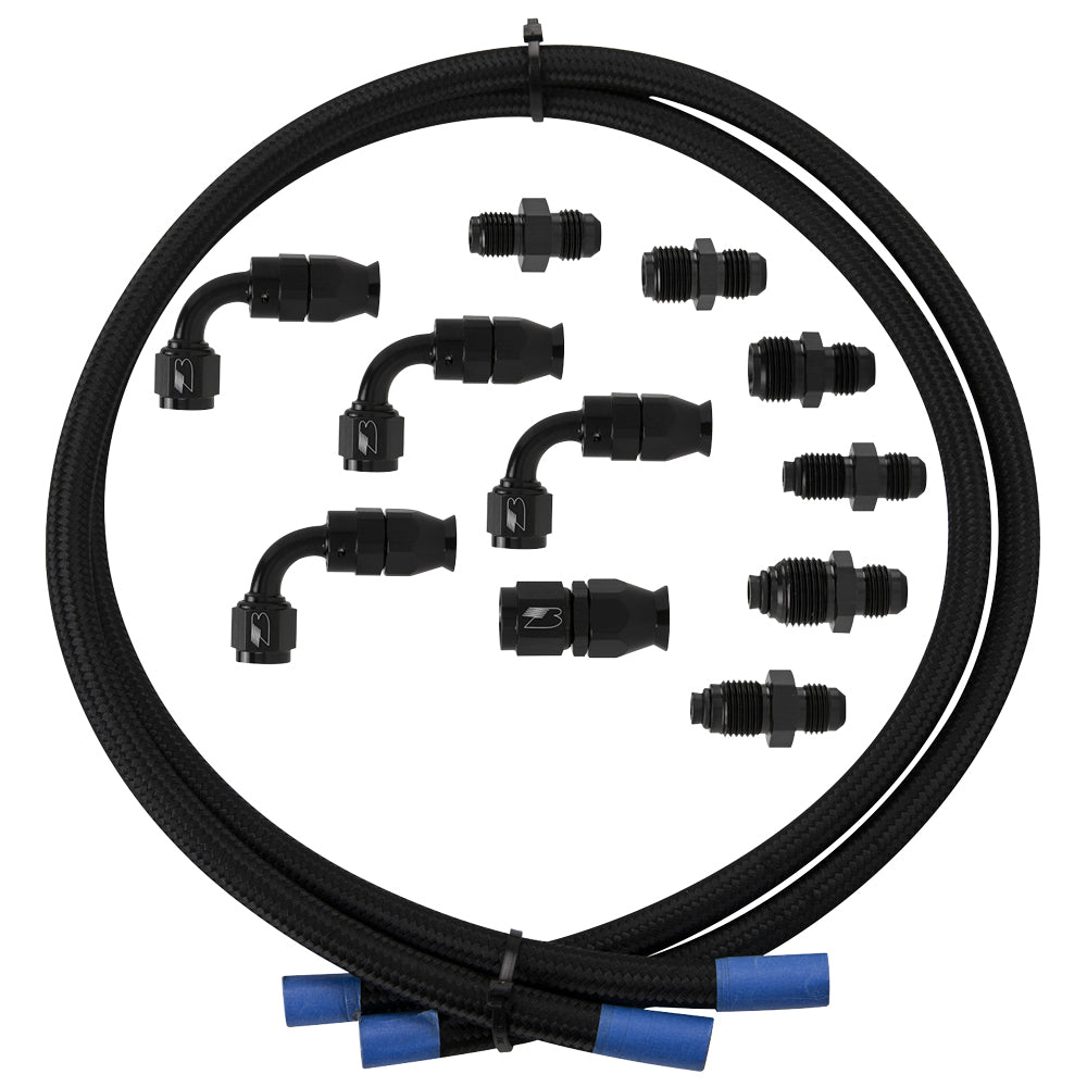 Hose Kit Power Steering w/Pump Mount Reservoir - Billet Specialties BLK77905
