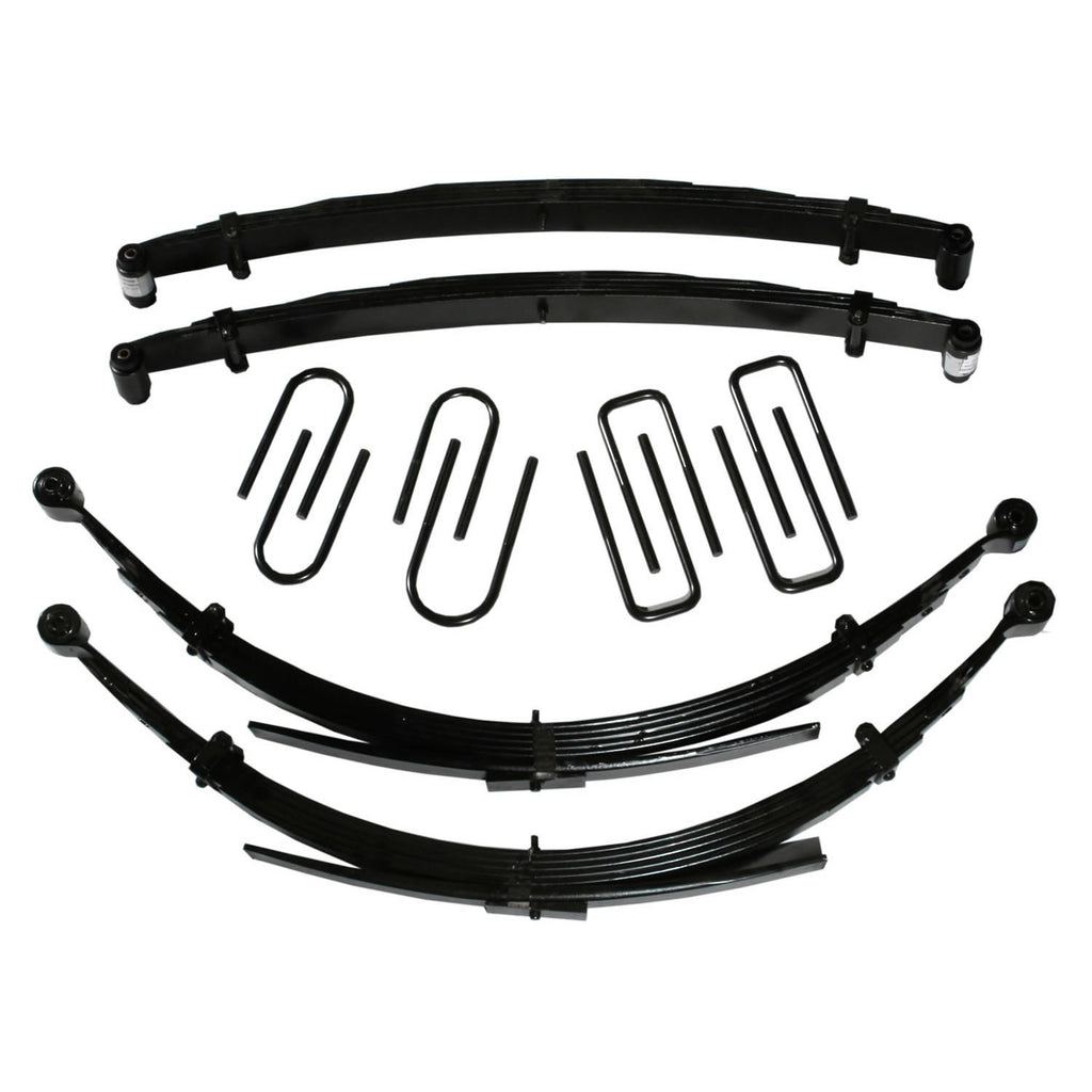 Lift Kit 4 Inch Lift For Use w/56 Inch Rear Springs 69-72 Chevrolet K10 Pickup Includes Front/Rear Leaf Springs Front/Rear U Bolt Kits Bushing Kit Skyjacker