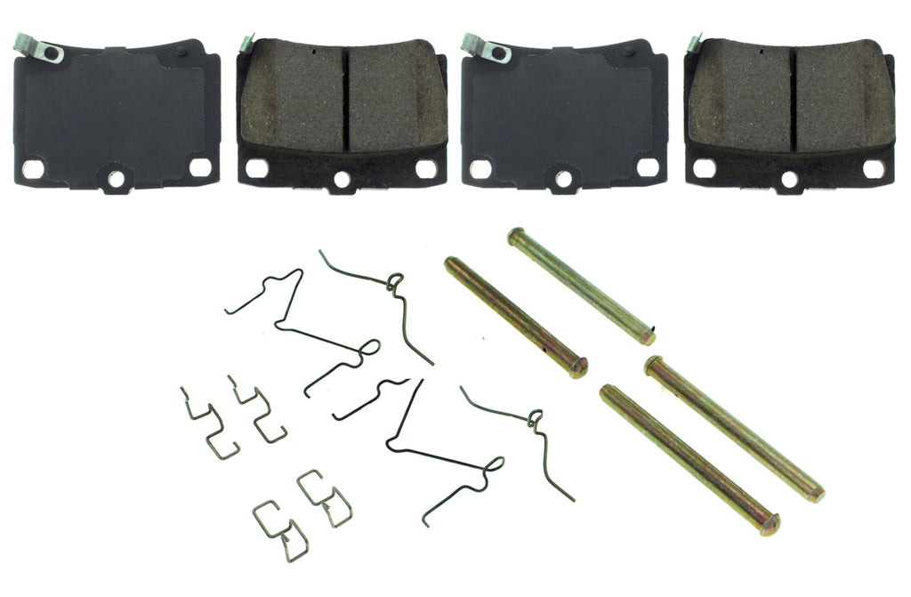 Posi-Quiet Ceramic Brake Pads with Shims and Har - Centric Parts 105.0733