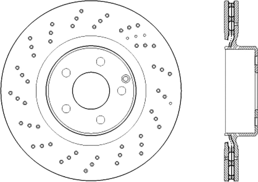 Premium OE Design Drille d Brake Rotor - Centric Parts 128.3512
