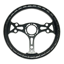 Load image into Gallery viewer, 13in Black Alum. Dished Steering Wheel - Chassis Engineering C/E2741