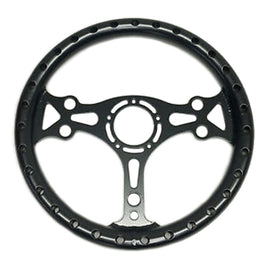 13in Black Alum. Dished Steering Wheel - Chassis Engineering C/E2741