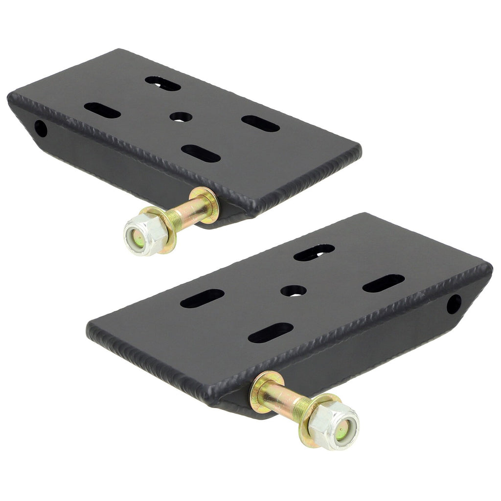 HD Leaf Spring Plates For Use w/2 Inch Springs 76-86 Jeep CJ Front Includes Replaceable Shock Mounts Pair RockJock 4x4