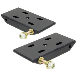 HD Leaf Spring Plates For Use w/2 Inch Springs 76-86 Jeep CJ Front Includes Replaceable Shock Mounts Pair RockJock 4x4