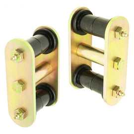 HD Leaf Spring Shackles 87-95 Wrangler YJ Front Includes Urethane Bushings HD Greasable Bolts Pair For Use w/ ProComp Springs RockJock 4x4