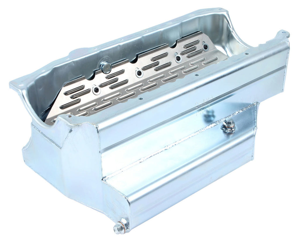 SBC Pro-Series Oil Pan w/Kickout 7.0 - Champ Pans CP102KO