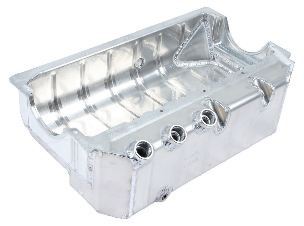 SBC Dry Sump Oil Pan w/ Dart Block #12AN ORB - Champ Pans PRO181R3