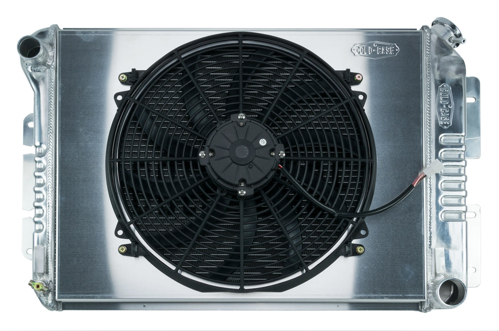67-69 Camaro BB / Firebird Manual Transmission Aluminum Radiator And 16 Inch Fan Kit Cold Case Radiators