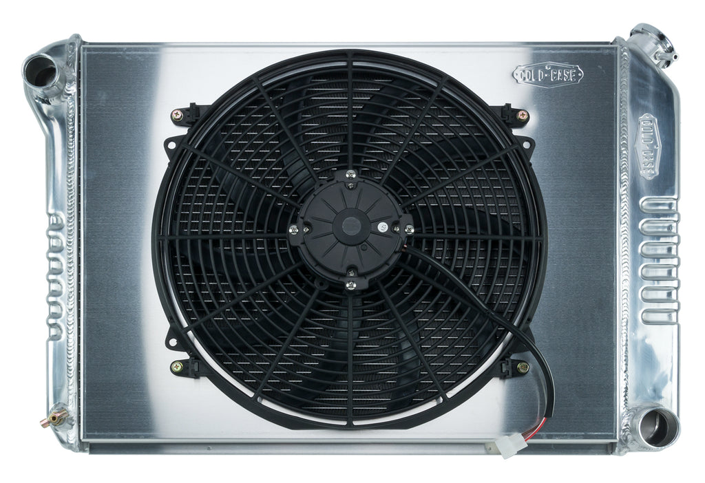 68-79 Nova BB Aluminum Performance Radiator And 16 Inch Fan Kit MT Cold Case Radiators