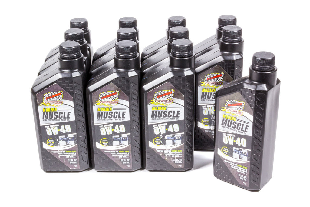 Modern Muscle 0w40 Oil Case 12x1Qt Full Syn. - Champion Oil 4402H/12