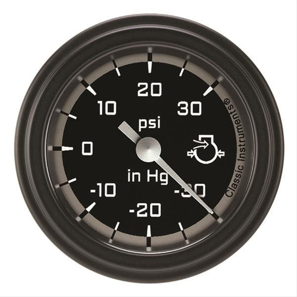 Classic Instruments Boost/Vacuum Gauge,Full Sweep  2 1/8" Diameter