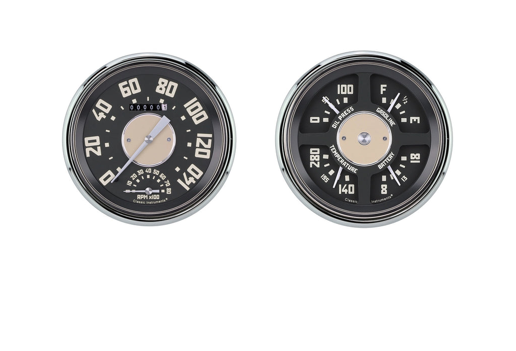 47-53 Chevy Truck Quad Gauge w/Tach - Classic Instruments CT47OE62
