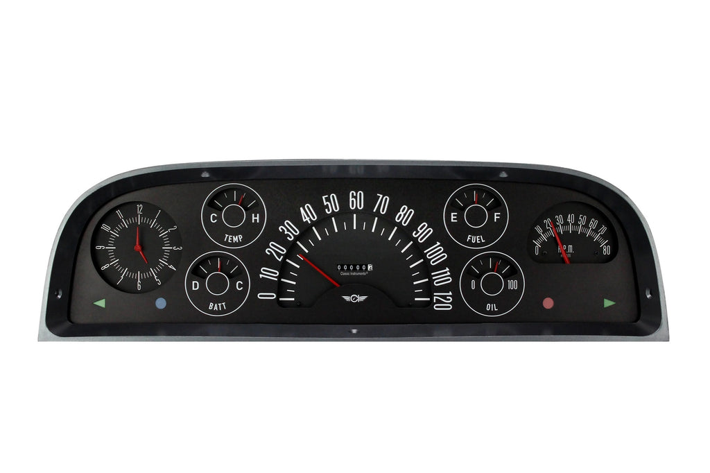 60-63 Chevy Truck Gauge Set Black - Classic Instruments CT60B