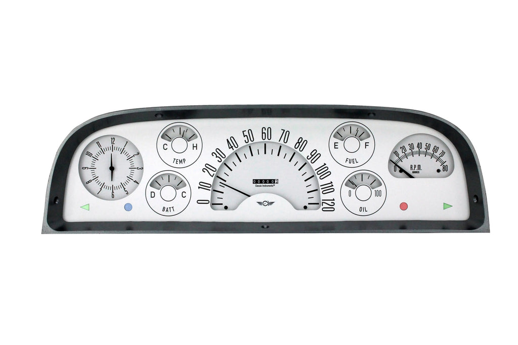 60-63 Chevy Truck Gauge Set White - Classic Instruments CT60W
