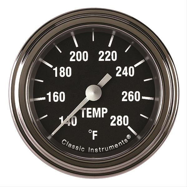 Hot Rod Temperature Gaug e 2-1/8 Full Sweep - Classic Instruments HR126SLF-08