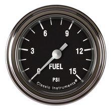 Load image into Gallery viewer, Hot Rod Fuel Pressure 15 PSI 2-1/8 Full Sweep - Classic Instruments HR145SLF