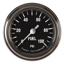 Load image into Gallery viewer, Hot Rod Fuel Pressure 100 PSI 2-1/8 Full Sweep - Classic Instruments HR146SLF