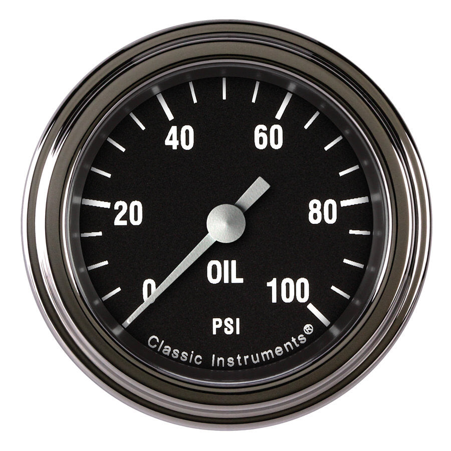 Hot Rod Oil Pressure 2-1/8 Full Sweep - Classic Instruments HR181SLF