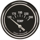 Hot Rod Temperature Gaug e 2-5/8 Short Sweep - Classic Instruments HR226SLF-04