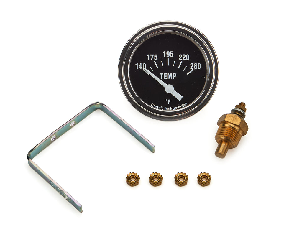 Hot Rod Temperature Gaug e 2-5/8 Short Sweep - Classic Instruments HR226SLF-06