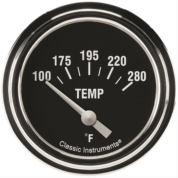 Hot Rod Temperature Gaug e 2-5/8 Short Sweep - Classic Instruments HR226SLF-08