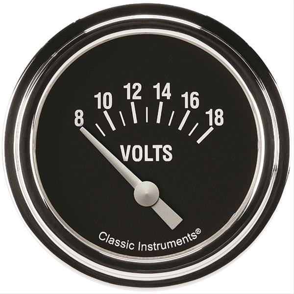 Hot Rod Volt Gauge 2-5/8 Short Sweep - Classic Instruments HR230SLF