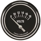 Hot Rod Volt Gauge 2-5/8 Short Sweep - Classic Instruments HR230SLF
