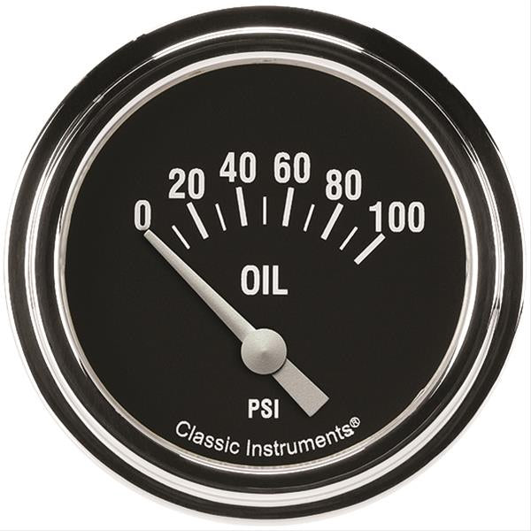 Hot Rod Oil Pressure 2-5/8 Short Sweep - Classic Instruments HR281SLF