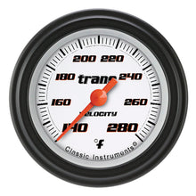 Load image into Gallery viewer, Velocity White Transmiss ion Temp 2-1/8 Full Swee - Classic Instruments VS127WBLF