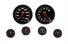 Load image into Gallery viewer, Velocity Black 6 Gauge Set 2-1/8 Full Sweep - Classic Instruments VS151BBLF