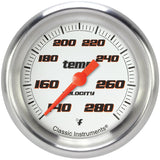 Velocity White Temperatu re Gauge 2-5/8 Full Swee - Classic Instruments VS326WAPF-08