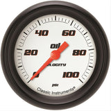 Velocity White Oil Press ure 2-5/8 Full Sweep - Classic Instruments VS381WBPF