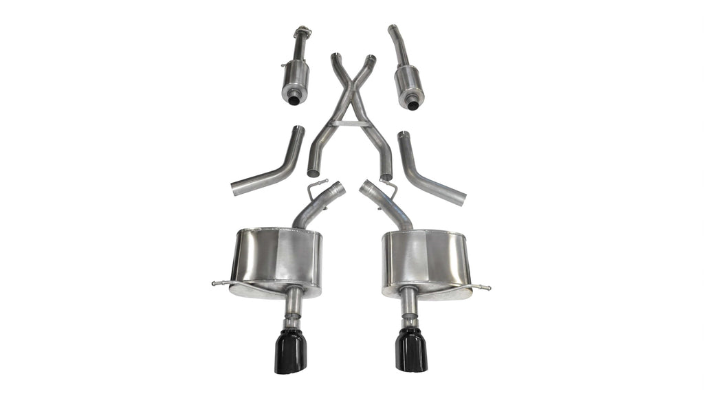 Exhaust Cat-Back -Back  Dual Rear Exit wi - Corsa Performance 14459BLK