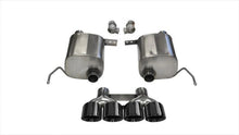 Load image into Gallery viewer, Corsa Performance 2.75in. Valve-Back Dual Rear Exit with Quad 4.5in. Black PVD Pro-Series Tips