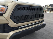 Load image into Gallery viewer, 16-21 Tacoma 32 Inch Lower Bumper Flush Slim Light Bar Kit 32 inch OSRAM LED Single Light Bar Amber Bumper Light Bar Blue Backlight Small Cali Raised LED	