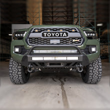 Load image into Gallery viewer, 16-Up Tacoma Stealth Bumper 32 Inch LED Bar Combo Beam Bumper Light Bar-Blue-Small 32 Inch Combo Beam with Relocation Mounts No Switch No Winch No D-Ring Cali Raised LED