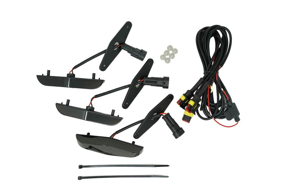 14-21 4Runner Grille Raptor LED Light Kit Amber No Fuse Cali Raised LED
