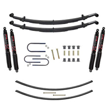 Load image into Gallery viewer, Suspension Lift Kit w/Shock Black MAX Shocks 2.5 Inch Front/2 Inch Rear Lift Incl. Front Leaf Springs Front U Bolt Kit Front Bushing Kit Rear Add-A-Leafs Skyjacker