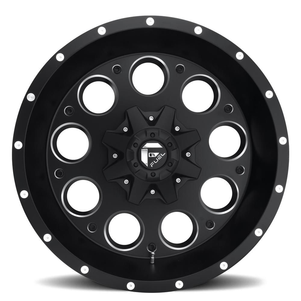 Aluminum Wheels 15X8 Revolver D525 5 On 120.7/5 On 127 Matte Black/Milled 78.1 Bore -18 Offset Fuel Off Road Wheels