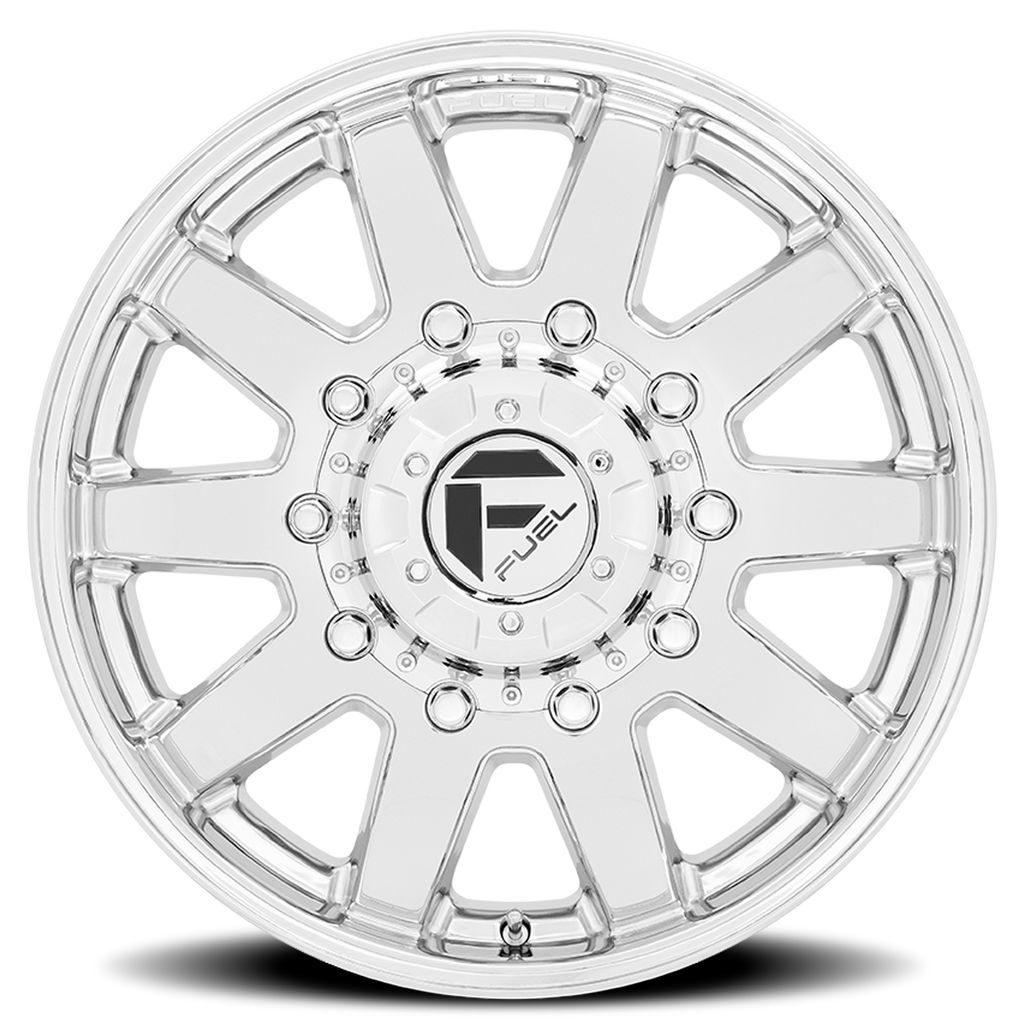 Dually Wheels 20X8.25 Maverick Dually D536 10 On 225 Chrome 170.1 Bore 105 Offset 7 Spoke Front Dually Fuel Off Road Wheels