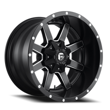 Load image into Gallery viewer, Aluminum Wheels 18X9 Maverick D538 6 On 135/6 On 139.7 Black Milled 106.4 Bore 1 Offset Fuel Off Road Wheels