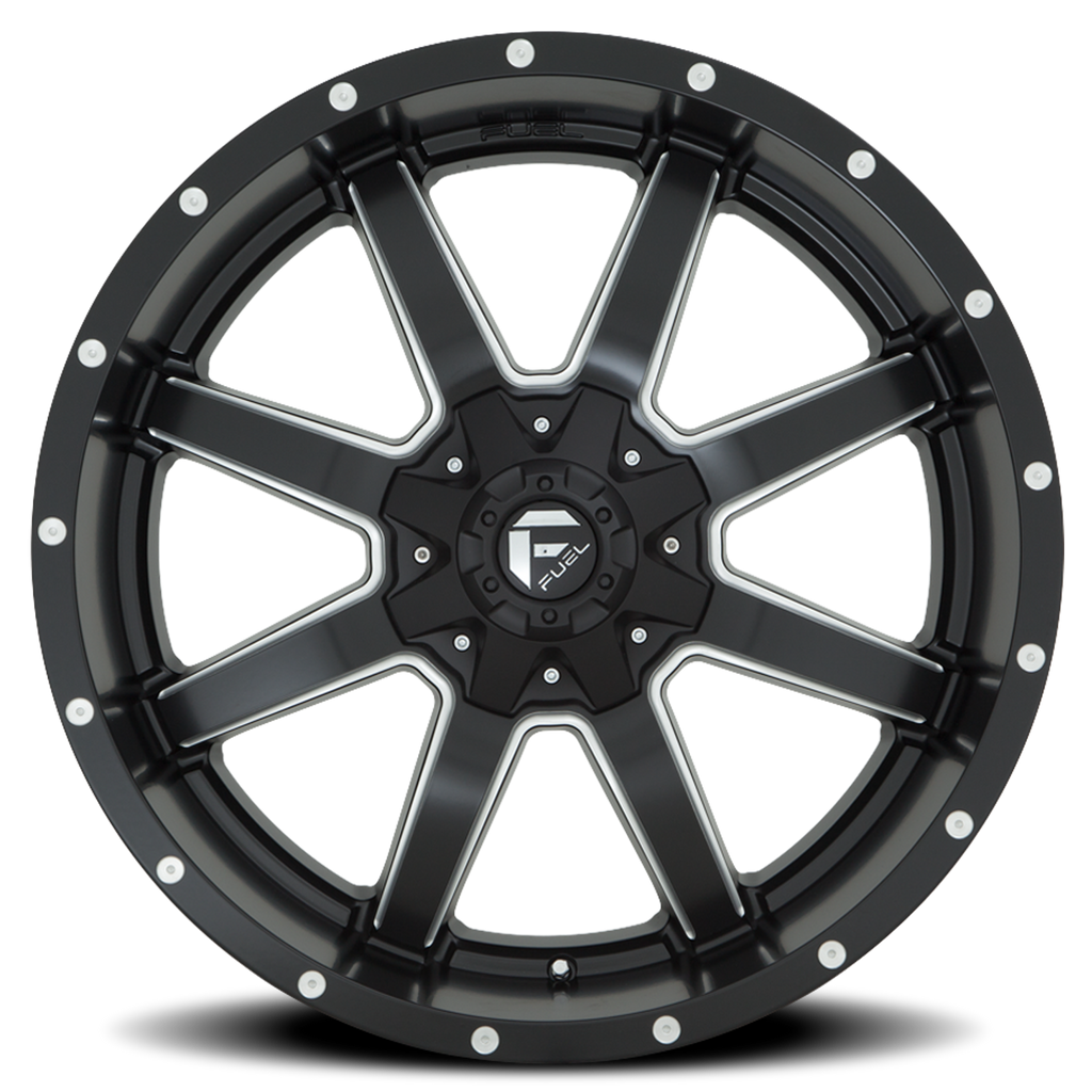Aluminum Wheels 18X9 Maverick D538 6 On 135/6 On 139.7 Black Milled 106.4 Bore 1 Offset Fuel Off Road Wheels