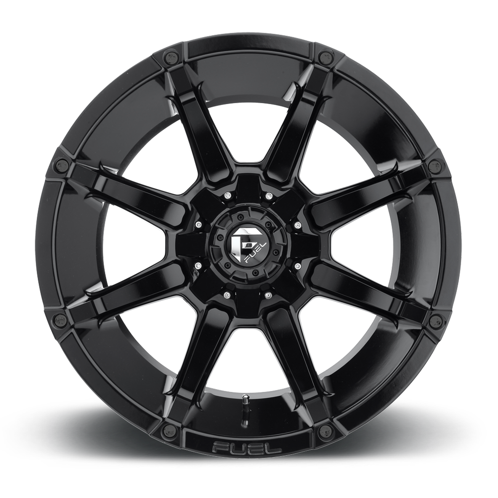 Aluminum Wheels 20X10 Coupler D575 5 On 114.3/5 On 127 Gloss Black 78.1 Bore -24 Offset 8 Spoke Fuel Off Road Wheels