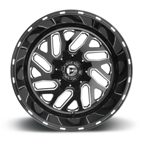 Aluminum Wheels 20X12 Triton D581 5 On 114.3/5 On 127 Gloss Black/Milled 78.1 Bore -43 Offset Mesh Spoke Fuel Off Road Wheels