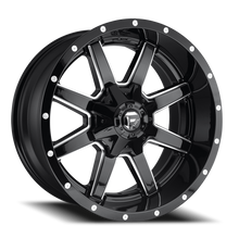 Load image into Gallery viewer, Aluminum Wheels 22X12 Maverick D610 6 On 135/6 On 139.7 Gloss Black Milled 106.1 Bore -45 Offset Fuel Off Road Wheels