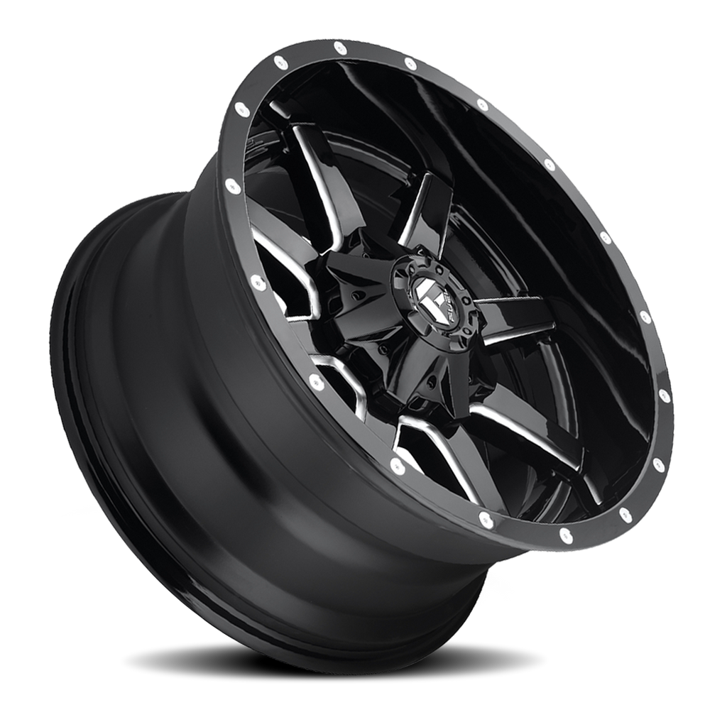 Aluminum Wheels 22X12 Maverick D610 6 On 135/6 On 139.7 Gloss Black Milled 106.1 Bore -45 Offset Fuel Off Road Wheels