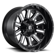 Load image into Gallery viewer, Aluminum Wheels 17X9 Hardline D620 5 On 139.7/5 On 150 Gloss Black/Milled 110.2 Bore 1 Offset Fuel Off Road Wheels